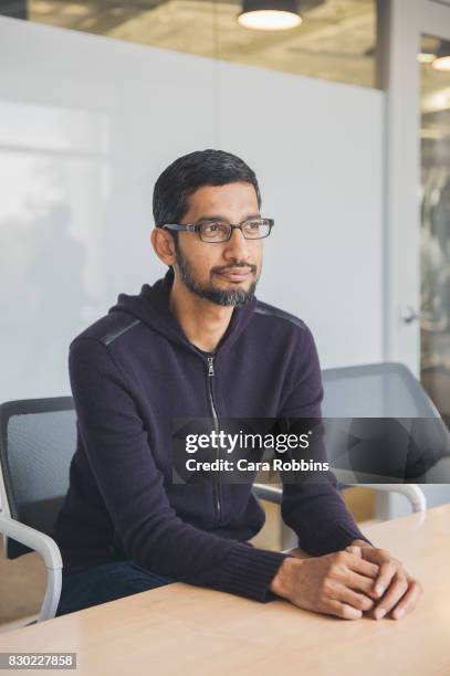 Chief executive officer of Google Inc Sundar Pichai is photographed at Google HQ for Verge Magazine on May 22, 2015 in Mountain View, California.