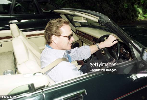 Former lover of Diana, Princess of Wales, James Hewitt, arriving at the home of his sister at Gidleigh Park near Chagford in Devon. The former...