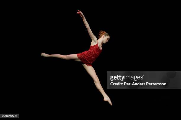 young girl performing ballet on stage - grahamstown stock pictures, royalty-free photos & images