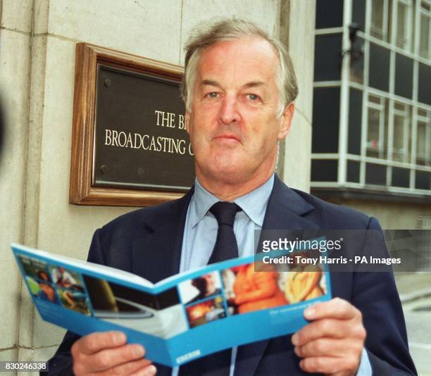 Chairman Sir Christopher Bland outside Broadcasting House, in central London for the launch of the organisation's 1999 Statement of Promises to...