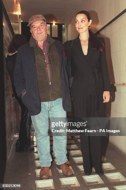 Photographer David Bailey and his wife Catherine at The Social in London for a party hosted by Bailey and Mulberry to view his collection of prints...