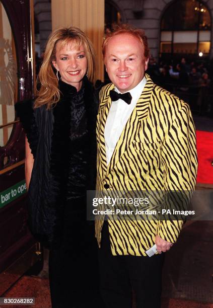 Composer Mike Batt with his wife, actress Julianne White, most famous for the Wombles theme tune at the opening night of the Lion King Musical at the...