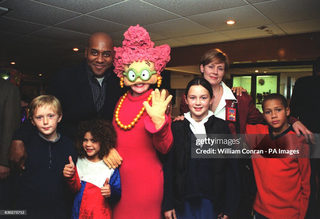 Chef Rugrats Television Chef Ainsley Harriott with his wife Clare and children, at ...