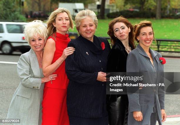 Five of the winners of the 40th annual Lunn Poly/RADAR People of the Year Award L-R: Eastenders actress Barbara Windsor; disabled model Heather...