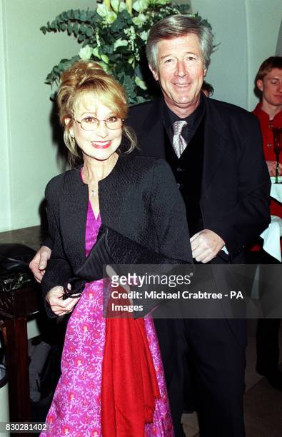 Actress Felicity Kendal, with her ex-husband Michael Rudman, with whom she has become reconciled, at The Undercroft Banqueting House, Whitehall for...