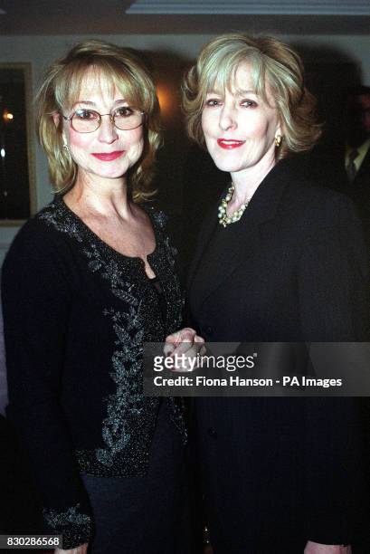 Actresses Felicity Kendal and Patricia Hodge at the 1999 Evening Standard Theatre Awards at the Savoy Hotel, in London.