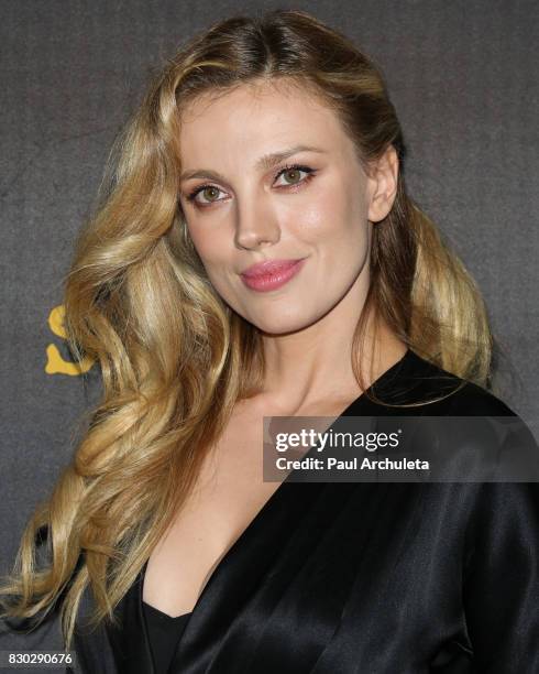 Actress / Model Bar Paly attends the premiere of EPIX original series "Get Shorty" at Pacfic Design Center on August 10, 2017 in West Hollywood,...