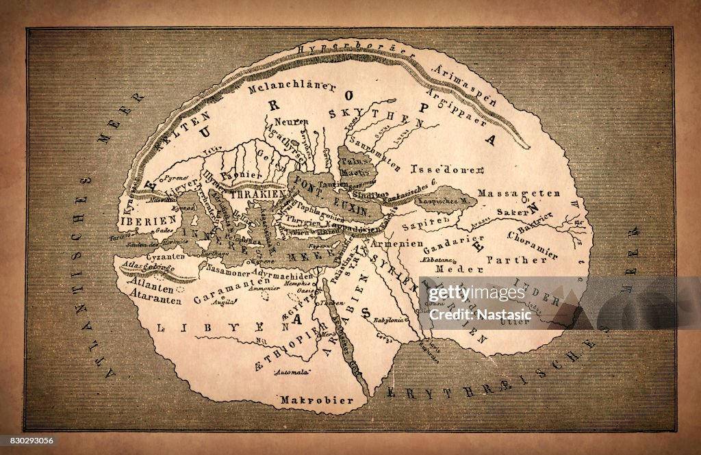 Earth map according to Herodotus