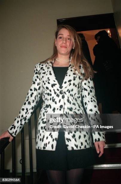 Laura Parker-Bowles leaving Chelsea Registry Office in London after the wedding ceremony of her father Andrew Parker-Bowles to Rosemary Pitman.