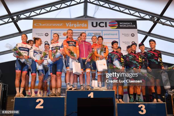 10th Open de Suede Vargarda 2017 / Women TTT Podium / Team Cervelo-Bigla Pro Cycling / Ashleigh MOOLMAN / Lotta LEPISTO / Cecilie Uttrup LUDWIG /...