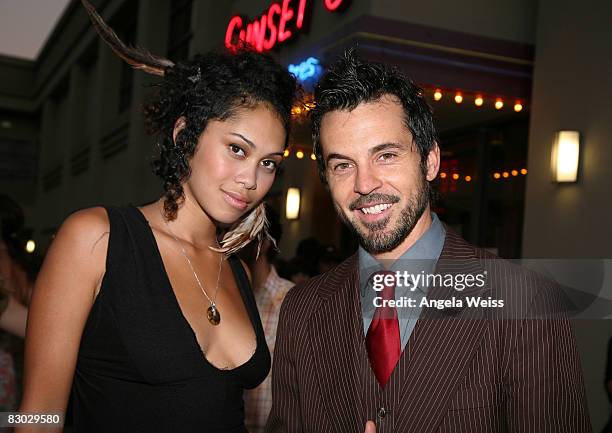 Zainab Outlaw and actor Jeff Parise arrive to the Premiere of "Callback: The Unmaking of Bloodstain" on September 26, 2008 in Los Angeles, California.