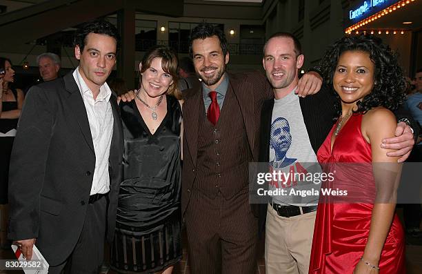 Jonny Moreno, Jennifer Hall, Jeff Parise, Michael DeGood and Burnadean Jones arrive to the Premiere of "Callback: The Unmaking of Bloodstain" on...