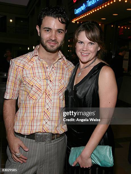 Jim Bob Peltaire and actress Jennifer Hall arrive to the Premiere of "Callback: The Unmaking of Bloodstain" on September 26, 2008 in Los Angeles,...