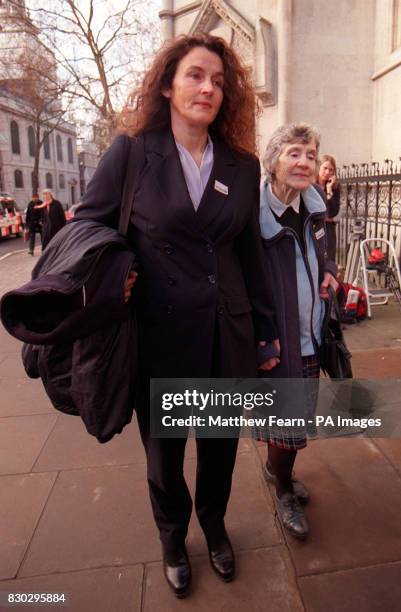 Margaret Patricia Briody arriving at the High Court, where she is seeking damages to fund a surrogate child from St Helens and Knowsley health...