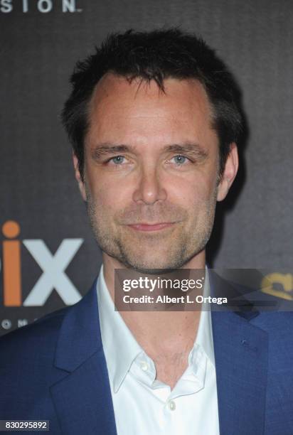 Executive Producer Davey Holmes arrives for the Red Carpet Premiere of EPIX Original Series "Get Shorty" held at Pacfic Design Center on August 10,...