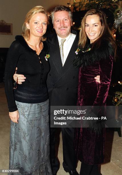 Chef Brian Turner flanked by socialite Tara Palmer Tomkinson and TV presenter Alice Beer as they arrive at St Luke's Church in Chelsea, for a Charity...