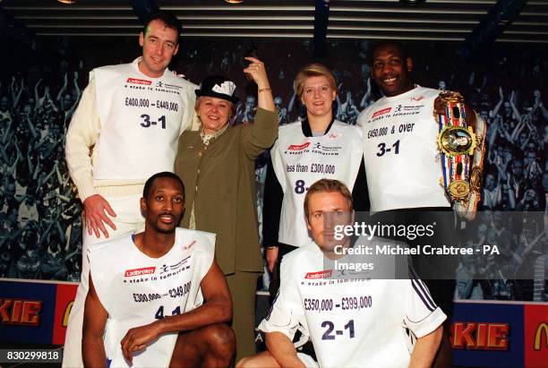 Cricketer Angus Fraser, Race trainer Jenny Pitman, BBC racing anchor Clare Balding, Boxing champion Julius Francis, Athletics British team captain...