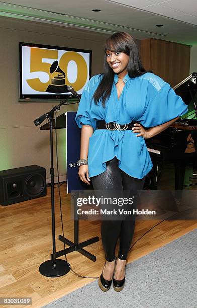 Musical Artist Jazmine Sullivan attends the New York Chapter of NARAS Open House Reception at New York Chapter Office on September 23, 2008 in New...