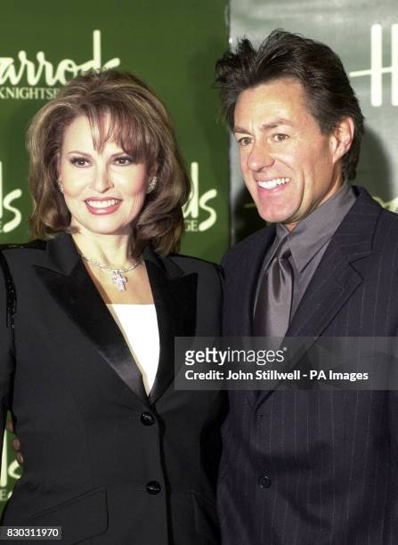 Hollywood film star Raquel Welch with her husband Richard Palmer pose for the media at Harrods, in Knightsbridge, London, after she opened the...