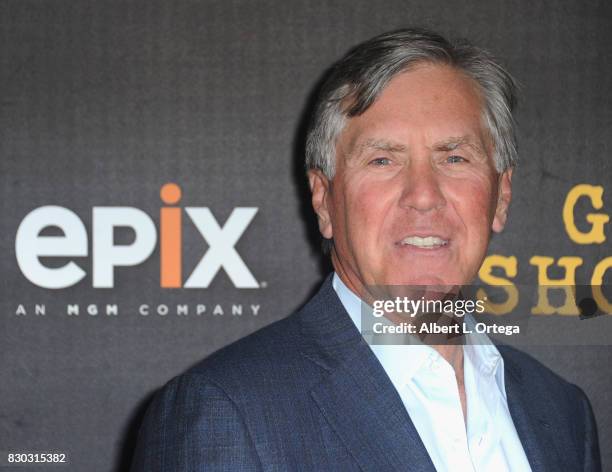 President/CEO Mark Greenberg arrives for the Red Carpet Premiere of EPIX Original Series "Get Shorty" held at Pacfic Design Center on August 10, 2017...