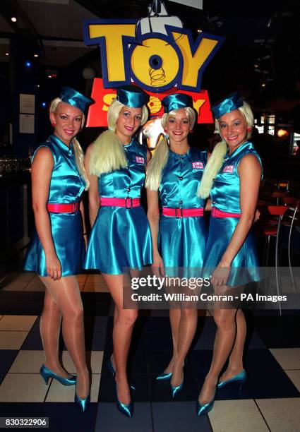 Four 'Barbie Girls' at the British film premiere of Toy Story 2, at the Warner Village Cinema in Finchley, London.