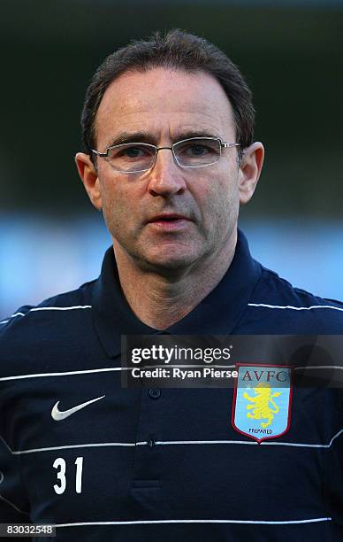 Martin O'Neill, manager of Aston Villa looks on before the Barclays Premier League match between Aston Villa and Sunderland at Villa Park on...