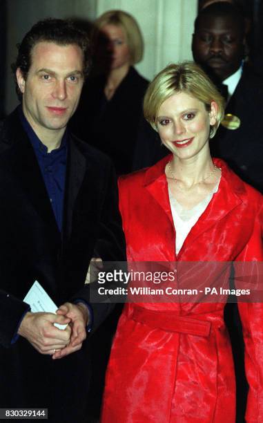 Emilia Fox and sculptor/designer Toby Mott arriving at the Evening Standard British Film Awards, held at the Savoy hotel in London.