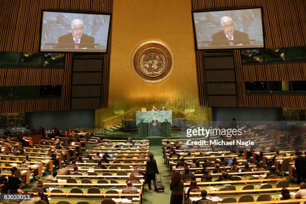 Syria's Minister of Foreign Affairs Walid Al-Muallem speaks during the 63rd annual United Nations General Assembly meeting September 27, 2008 at UN...