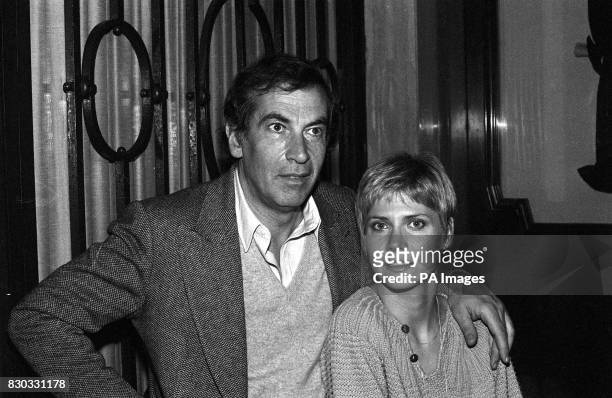 Film director Roger Vadim at a London hotel with actress Cindy Pickett who stars in his new film "Night Games" opening at London's Prince Charles...