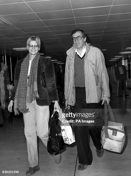 Film director Roger Vadim at London's Heathrow Airport with actress Cindy Pickett leaving for Los Angeles, California, USA after promoting his new...
