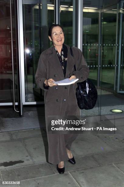 Margaret Lockwood, member of the Marchioness Group, after a meeting with Deputy Prime Minister John Prescott at the Department of Environment...