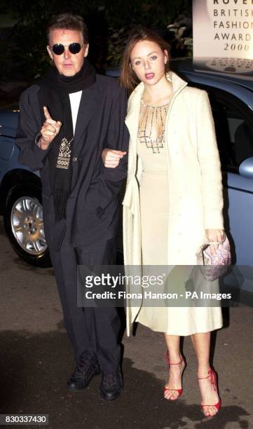 Sir Paul McCartney and designer daughter Stella McCartney arrive at the Rover British Fashion Awards 2000 at the Natural History Museum in London. *...