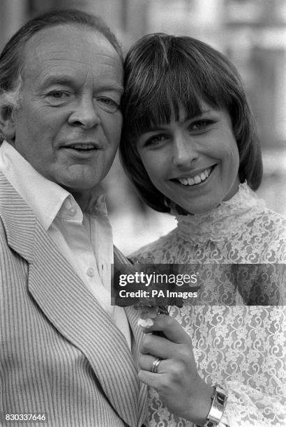 Actress Liz Robertson who will play Eliza in Cameron Mackintosh's new production of "My Fair Lady" , with actor Tony Britton who will play her mentor...