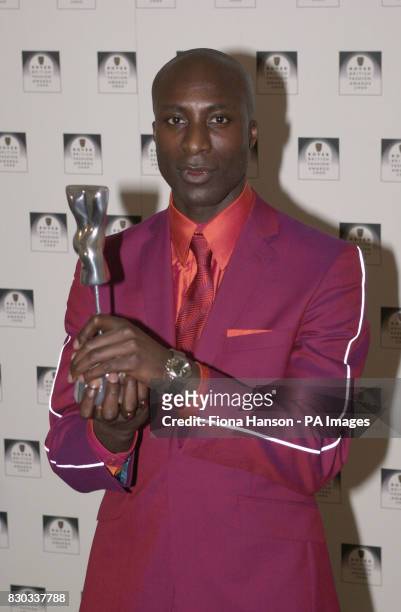 Clothes designer Ozwald Boateng, winner of British Menswear Designer of the Year, at the Rover British Fashion Awards 2000, held at the Natural...