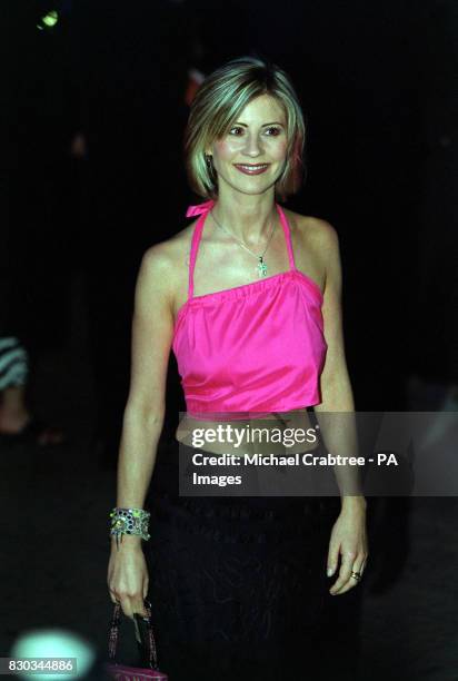 Personality Julia Carling arriving at Earls Court in west London for the Brit Awards 2000.