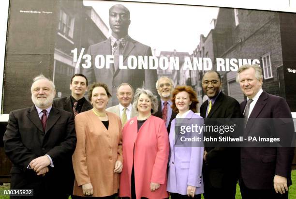 The main London mayoral candidates at the launch of a poster campaign. Promoting Operation Black Vote, which encourages participation in the London...