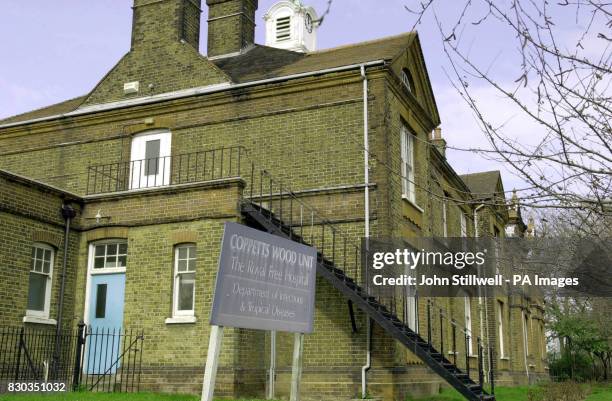 The Coppetts Wood Hospital unit in Muswell Hill, London, where doctors are treating a British man for the highly infectious tropical disease, Lassa...