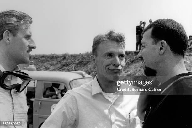 Graham Hill, Jo Bonnier, Dan Gurney, Targa Florio, Sicily, 30 April 1961.