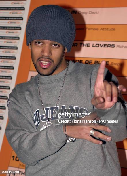 Pop singer Craig David, whose song 'Fill Me In' is the current number one record in the UK top forty singles chart, during the launch of Worldpop's...