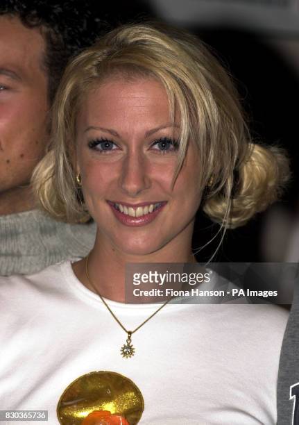 Faye Tozer, singer with the pop band Steps, during the launch of Worldpop's sponsorship deal with the British Association Record Dealers and British...