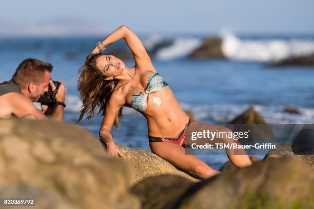 Brittney Palmer is seen on August 11, 2017 in Los Angeles, California.