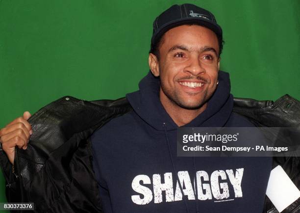 Rap singer Shaggy at the rehearsals for the Smash Hits Poll winners party held at the London arena.