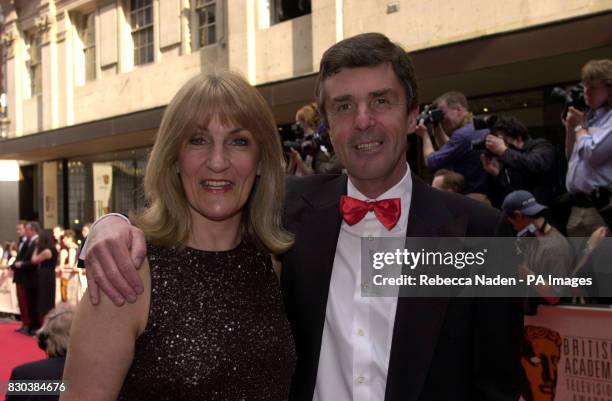 Husband and wife television presenters John Stapleton and Lynn Faulds Wood arrive at the British Academy TV Awards in London.