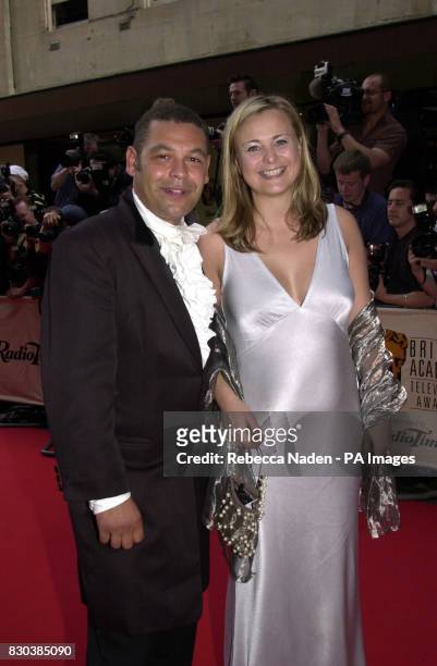 Actor and comedian Craig Charles and pregnant Tomorrow's World presenter Phillipa Forrester arrive at the British Academy TV Awards in London.