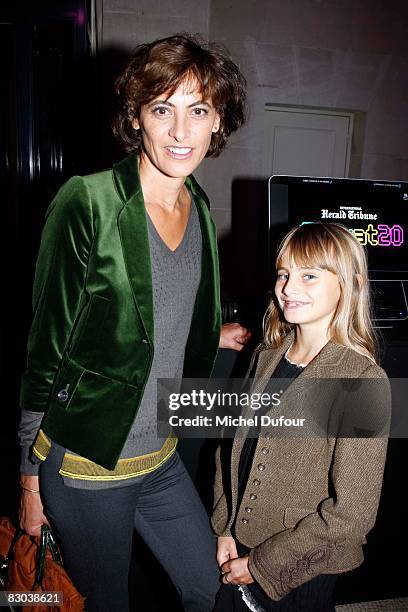 Ines de la Fressange and daughter attend a party to celebrate Suzy Menkes Twenty Year Partnership with The Herald Tribune at the Musee Galliera on...