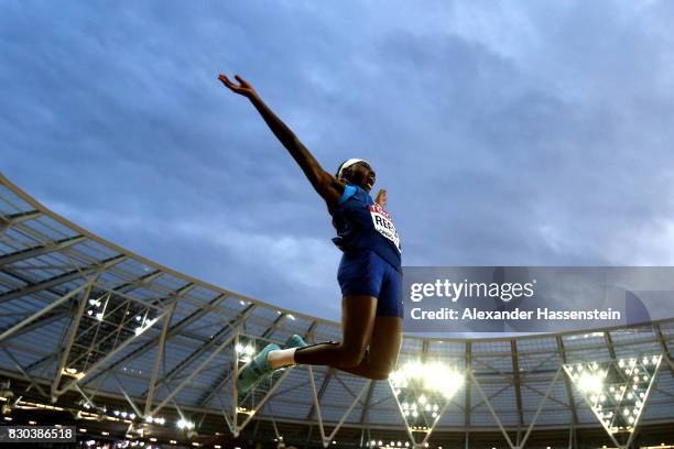 Brittney Reese of the United States competes in the Women's Long Jump final during day eight of the 16th IAAF World Athletics Championships London...