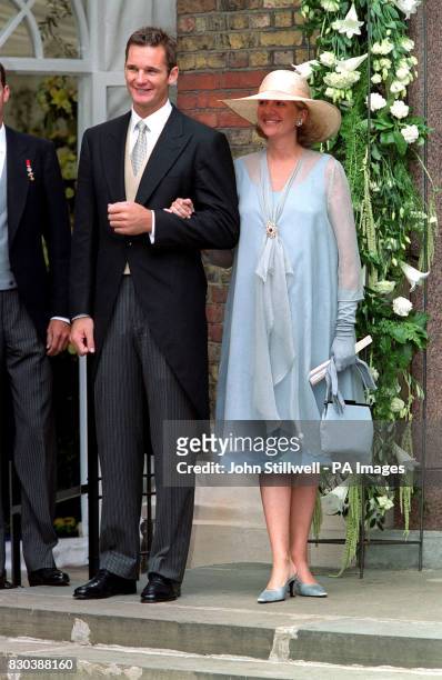 Princess Cristine of Spain and her husband Inaki Urdangar arrive at the Greek Orthodox Cathedral of St Sophia in Bayswater, west London, forthe...
