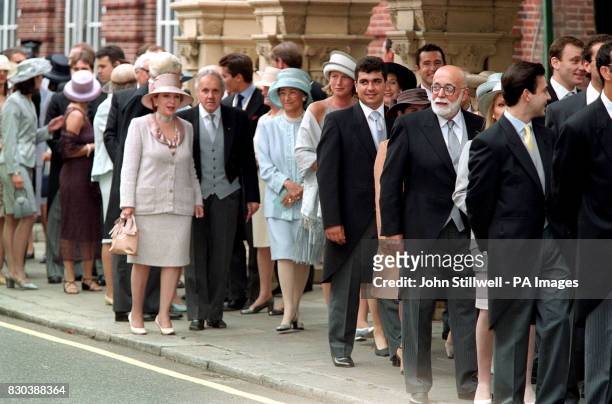 Guests arrives at the Greek Orthodox Cathedral of St Sophia in Bayswater, west London, for the wedding of Princess Alexia of Greece to Carlos Morales...