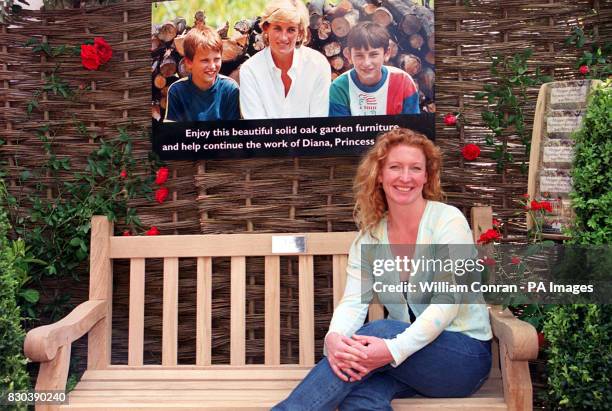 Ground Force presenter Charlie Dimmock sits on the Diana, Princess of Wales garden bench at the Chelsea Flower Show. The Memorial Fund has agreed to...