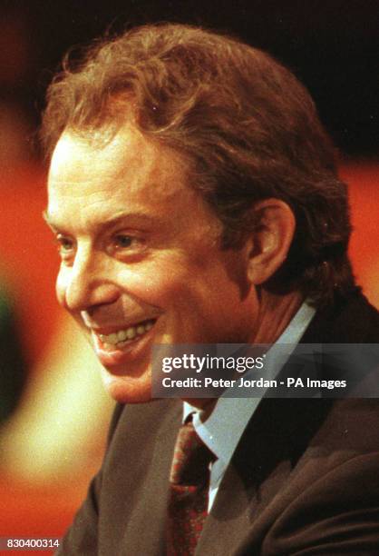 Prime Minister Tony Blair gives a speech at the Women's Institute annual conference in Wembley, London. The speech was designed to strike a chord...